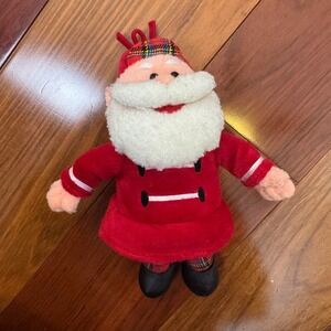 Vintage 1999 Stuffins Santa Claus Plush Rudolph Red Nosed Reindeer Christmas Toy